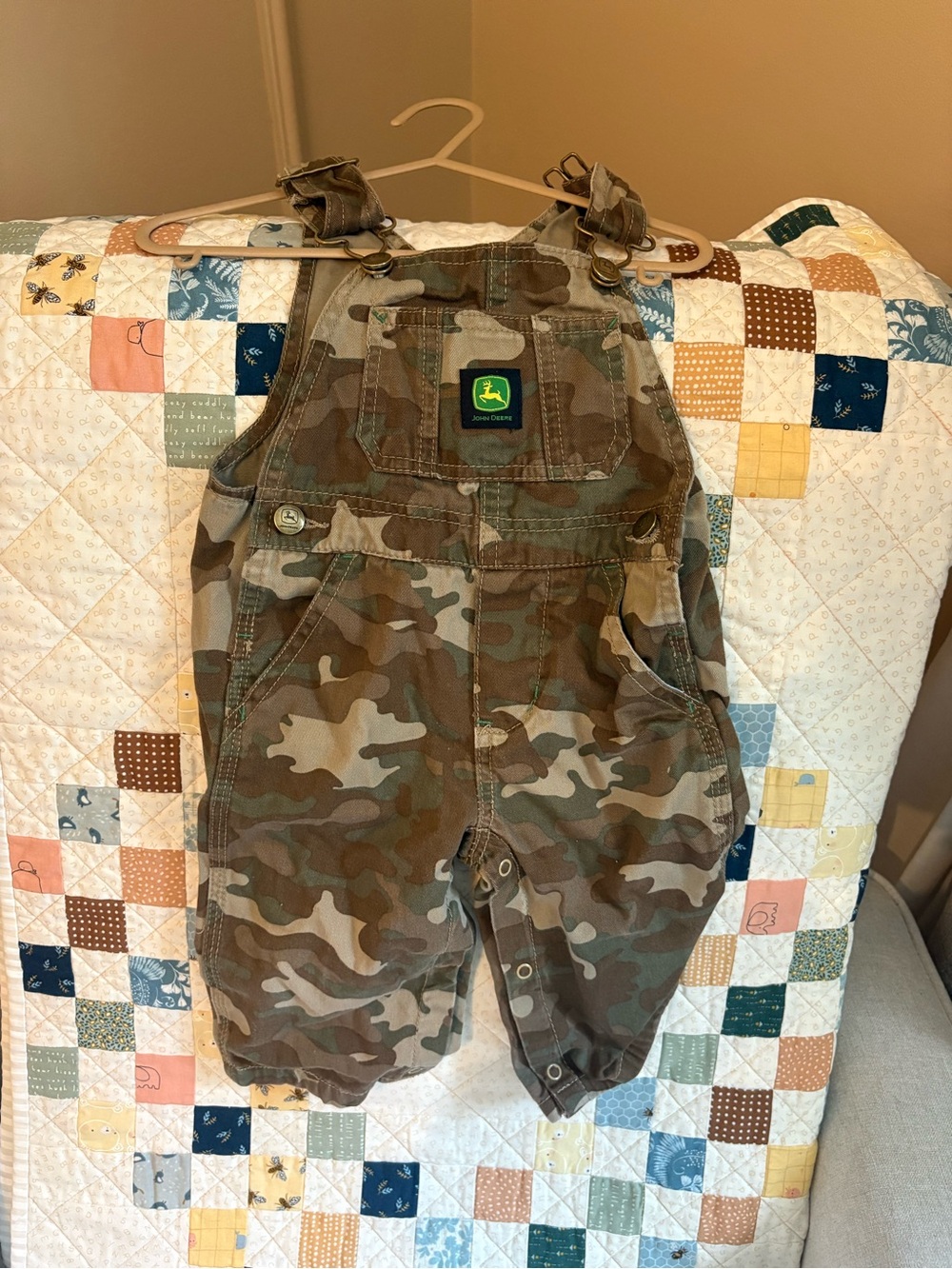 John Deere Camouflage Kids Overalls - Green/Brown Camo